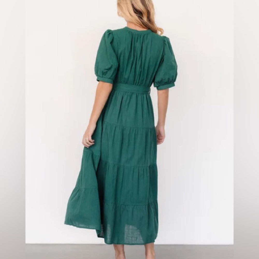 Baltic Born Camille Layered Puff Sleeve Maxi Dress Size Small - Picture 2 of 10